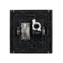 FORTE&PIANO Розетка двойная TV+RJ45 кат.6 FP537 сталь IEK