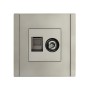 FORTE&PIANO Розетка двойная TV+RJ45 кат.6 FP537 сталь IEK