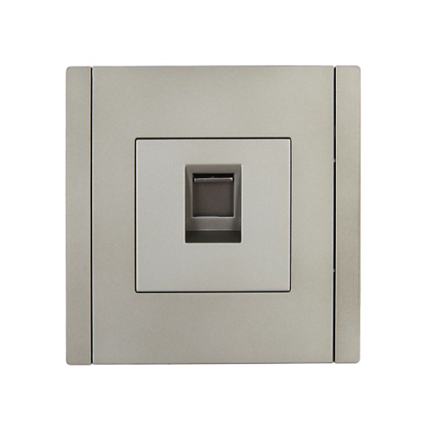 FORTE&PIANO Розетка компьютерная RJ45 кат.5E FP532 сталь IEK