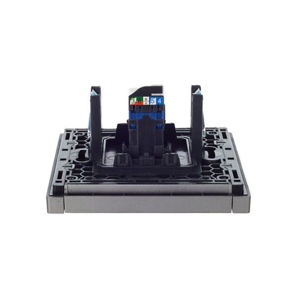 FORTE&PIANO Розетка компьютерная RJ45 кат.6 FP531 сталь IEK