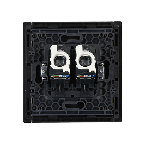 FORTE&PIANO Розетка компьютерная двойная RJ45 кат.5E FP133 черный IEK