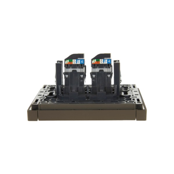 FORTE&PIANO Розетка компьютерная двойная RJ45 кат.5E FP333 серый IEK