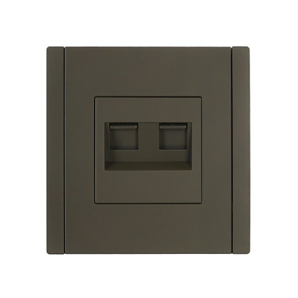 FORTE&PIANO Розетка компьютерная двойная RJ45 кат.5E FP333 серый IEK