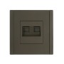 FORTE&PIANO Розетка компьютерная двойная RJ45 кат.5E FP333 серый IEK