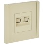 FORTE&PIANO Розетка компьютерная двойная RJ45 кат.5E FP433 ваниль IEK
