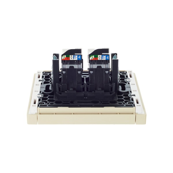 FORTE&PIANO Розетка компьютерная двойная RJ45 кат.5E FP433 ваниль IEK