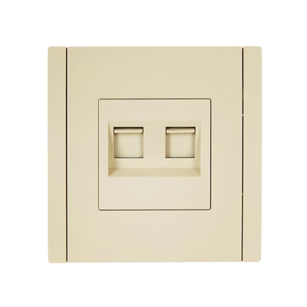 FORTE&PIANO Розетка компьютерная двойная RJ45 кат.5E FP433 ваниль IEK
