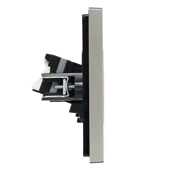 FORTE&PIANO Розетка компьютерная двойная RJ45 кат.5E FP533 сталь IEK