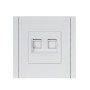 FORTE&PIANO Розетка компьютерная двойная RJ45 кат.6 FP234 белый IEK