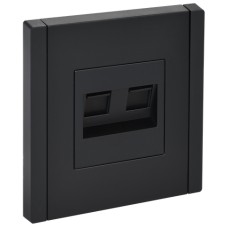 FORTE&PIANO Розетка компьютерная двойная RJ45 кат.6 FP134 черный IEK