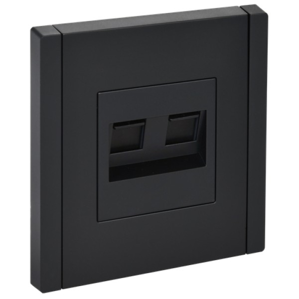 FORTE&PIANO Розетка компьютерная двойная RJ45 кат.6 FP134 черный IEK