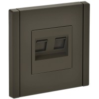 FORTE&PIANO Розетка компьютерная двойная RJ45 кат.6 FP334 серый IEK