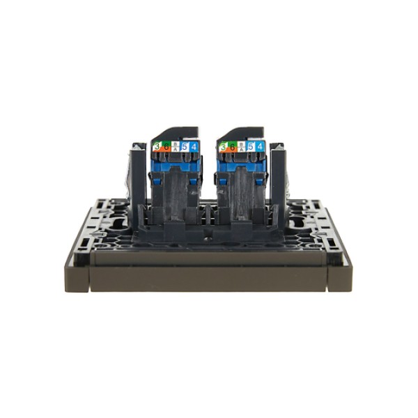 FORTE&PIANO Розетка компьютерная двойная RJ45 кат.6 FP334 серый IEK