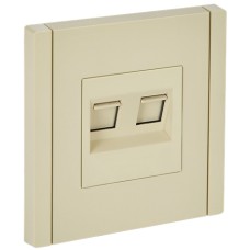 FORTE&PIANO Розетка компьютерная двойная RJ45 кат.6 FP434 ваниль IEK