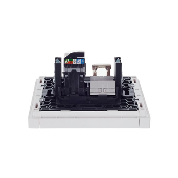 FORTE&PIANO Розетка двойная RJ11+RJ45 кат.5E FP235 белый IEK
