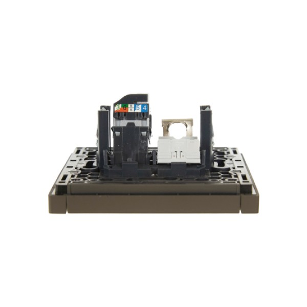 FORTE&PIANO Розетка двойная RJ11+RJ45 кат.5E FP335 серый IEK