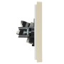 FORTE&PIANO Розетка двойная RJ11+RJ45 кат.5E FP435 ваниль IEK