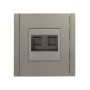 FORTE&PIANO Розетка двойная RJ11+RJ45 кат.5E FP535 сталь IEK