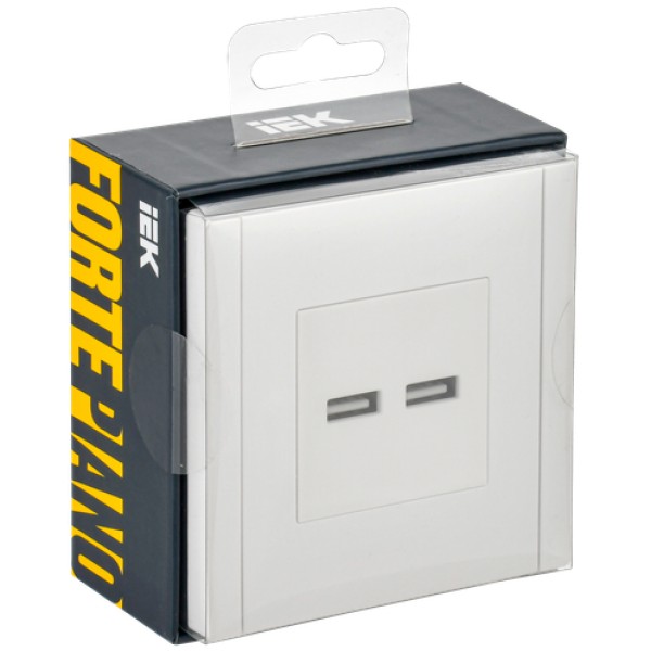 FORTE&PIANO Розетка USB A+A 3,1А FP249 белый IEK