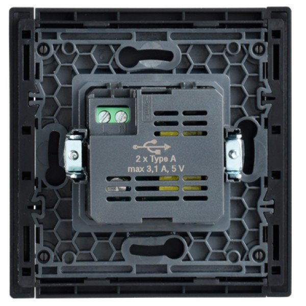 FORTE&PIANO Розетка USB A+A 3,1А FP149 черный IEK