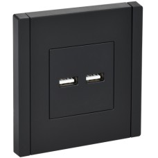 FORTE&PIANO Розетка USB A+A 3,1А FP149 черный IEK