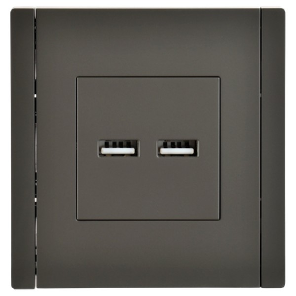FORTE&PIANO Розетка USB A+A 3,1А FP349 серый IEK