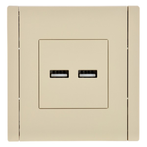 FORTE&PIANO Розетка USB A+A 3,1А FP449 ваниль IEK