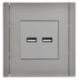 FORTE&PIANO Розетка USB A+A 3,1А FP549 сталь IEK