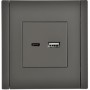 FORTE&PIANO Розетка USB A+C 18Вт FP351 серый IEK