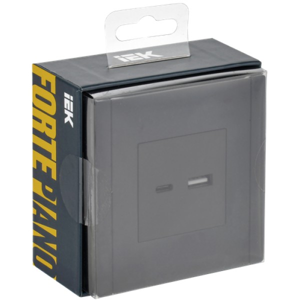 FORTE&PIANO Розетка USB A+C 3,1А FP350 серый IEK