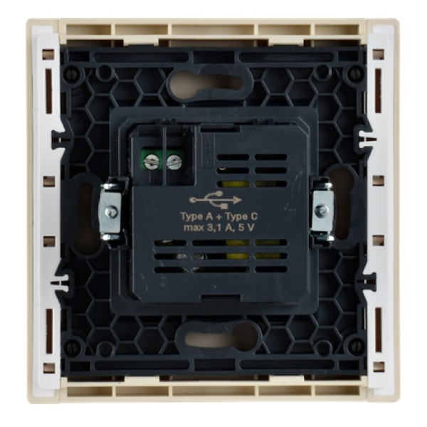 FORTE&PIANO Розетка USB A+C 3,1А FP450 ваниль IEK