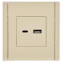 FORTE&PIANO Розетка USB A+C 3,1А FP450 ваниль IEK