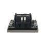 FORTE&PIANO Выключатель 1-клавишный с индикацией 10А FP502 сталь IEK