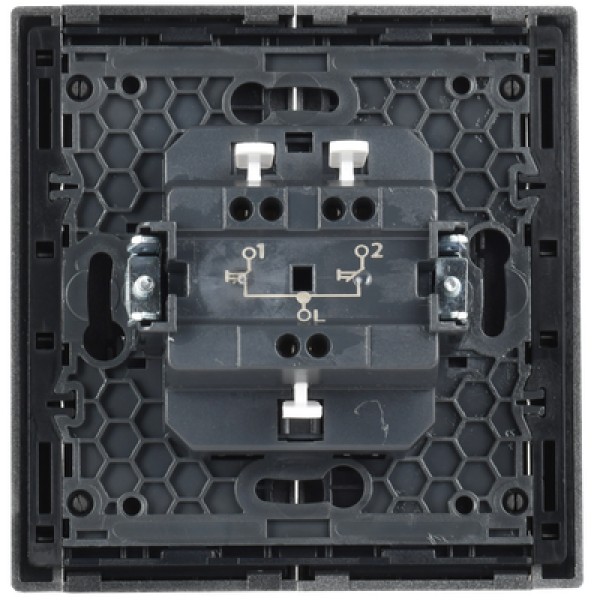 FORTE&PIANO Выключатель жалюзи 10А FP511 сталь IEK