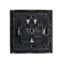 FORTE&PIANO Выключатель 2-клавишный с индикацией 10А FP506 сталь IEK