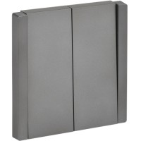FORTE&PIANO Выключатель 2-клавишный проходной 10А FP507 сталь IEK