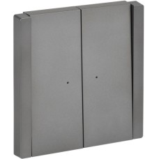 FORTE&PIANO Выключатель 2-клавишный проходной с индикацией 10А FP508 сталь IEK