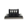 FORTE&PIANO Выключатель 2-клавишный проходной с индикацией 10А FP508 сталь IEK