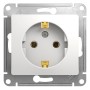 Розетка с заземлением белый Schneider Electric Glossa