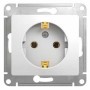 Розетка с заземлением белый Schneider Electric Glossa