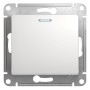 Выключатель одноклавишный с подсветкой белый Schneider Electric Glossa