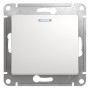 Выключатель одноклавишный с подсветкой белый Schneider Electric Glossa