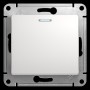 Выключатель одноклавишный с подсветкой белый Schneider Electric Glossa