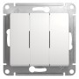 Выключатель трехклавишный белый Schneider Electric Glossa