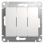 Выключатель трехклавишный белый Schneider Electric Glossa