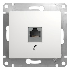 Розетка телефонная белый Schneider Electric Glossa