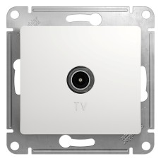 GLOSSA TV РОЗЕТКА проходная 4DB, механизм, БЕЛЫЙ