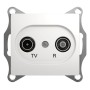 GLOSSA TV-R РОЗЕТКА проходная 4DB, механизм, БЕЛЫЙ