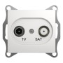GLOSSA TV-SAT РОЗЕТКА проходная 4DB, механизм, БЕЛЫЙ