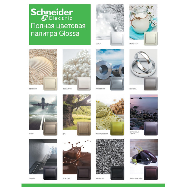 Рамка одноместная белый Schneider Electric Glossa
